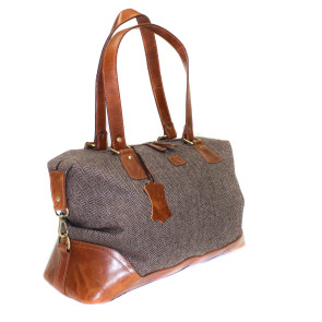 Herringbone Brown Shoulder Bag