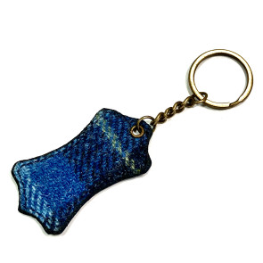 Leather and Wool Key Ring