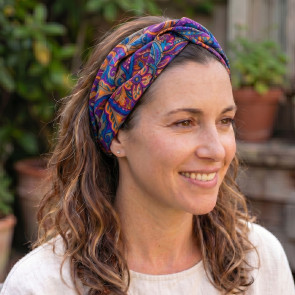 Recycled Sari Knotted Hairband 6