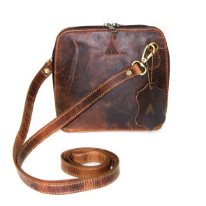 Leather Clutch Bag Brown