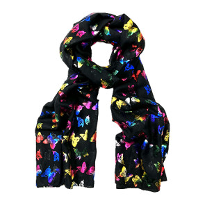 Butterfly Colourful Foil Black
