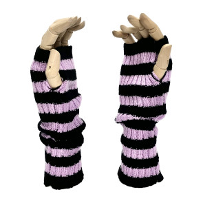Long Knitted Glove Purple