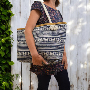 Reindeer Rope Bag Blue