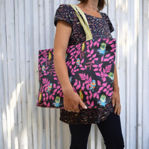 Bright Bird Maxi Bag Purple