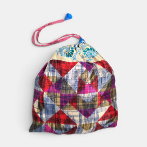 Recycled Sari Drawstring Bag 2