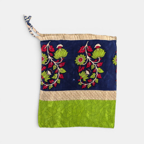 Recycled Sari Drawstring Bag 4