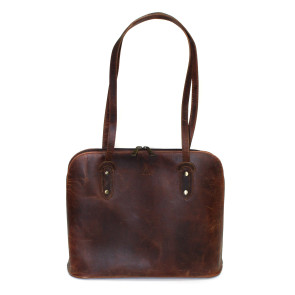 Leather Hand Bag Brown