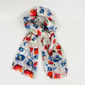 Colourful Poppy White