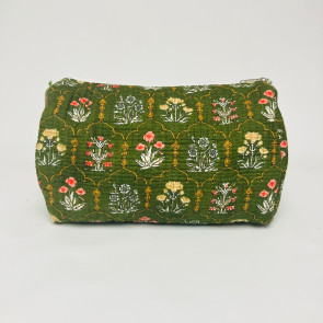 Buta Floral Cosmetic Bag Green