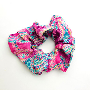 Recycled Sari Hair Scrunchie C08