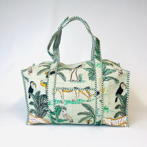 Quilted Duffle Bag - Green