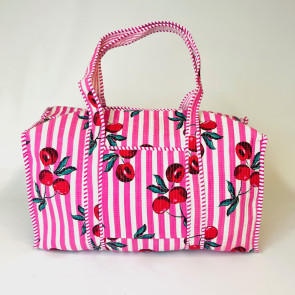 Quilted Duffle Bag - Pink