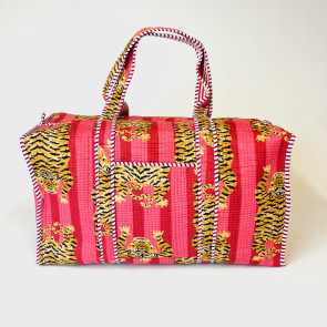 Quilted Duffle Bag - Pink