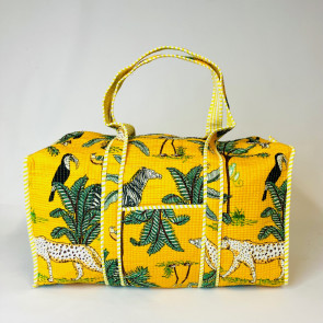 Quilted Duffle Bag - Yellow