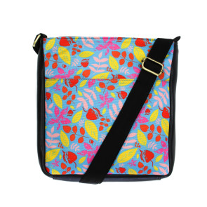 Leaves Cross Body Bag Turquoise