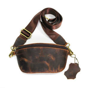 Leather Crossbody Bag Brown