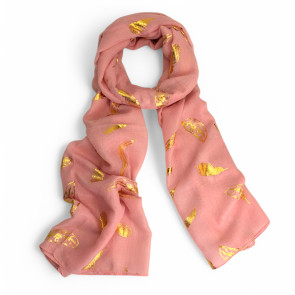Romola Foil Feather Pink