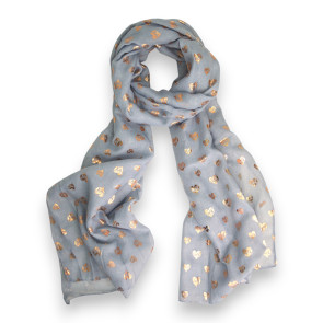 Foil Heart Grey