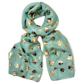 Gold glitter paw Mint