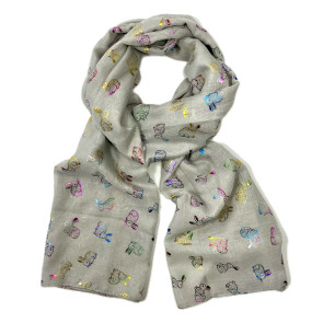 Bunny Colourful Foil Grey