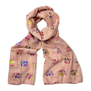 Multi Coloured Foil Elephant Pink