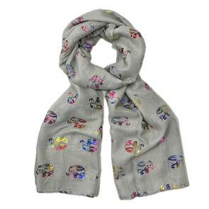 Multi Coloured Foil Elephant Grey