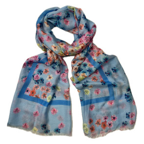 Colourful daisy flower blue