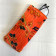 Quilted Velvet Glasses Case Orange