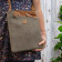 Herringbone Brown Flat Messenger Bag 