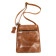 Herringbone Brown Flat Messenger Bag 