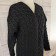 Long Knitted Cardigan Black XL