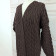Long Knitted Cardigan Brown XL