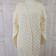 Long Knitted Cardigan White M/L