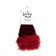 Faux fur fingerless Gloves Burgundy 