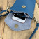 Leather Bag Teal Blue