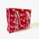 Large Quilted Tote Bag - Red