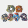Recycled Sari Hair 6 x Scrunchies 01
