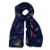 Foil Large Butterfly colourful Navy